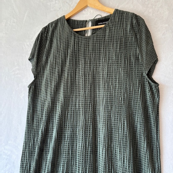 SABINA MUSAYEV Anthropologie Olive Green Sheath Slit Tee Shirt Midi Dress large - Picture 3 of 14